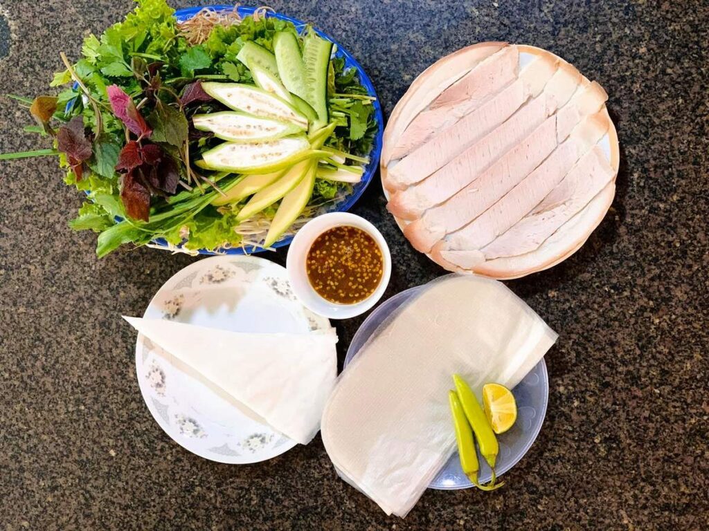 Hương vị đặc trưng của bánh tráng cuốn dẻo