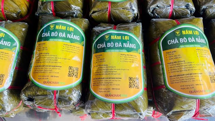 Chả bò - đặc sản Đà Nẵng làm quà biếu người thân 
