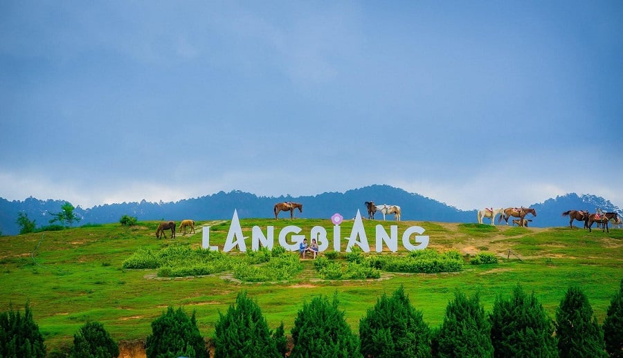 Ngắm nhìn khung cảnh trên núi Langbiang