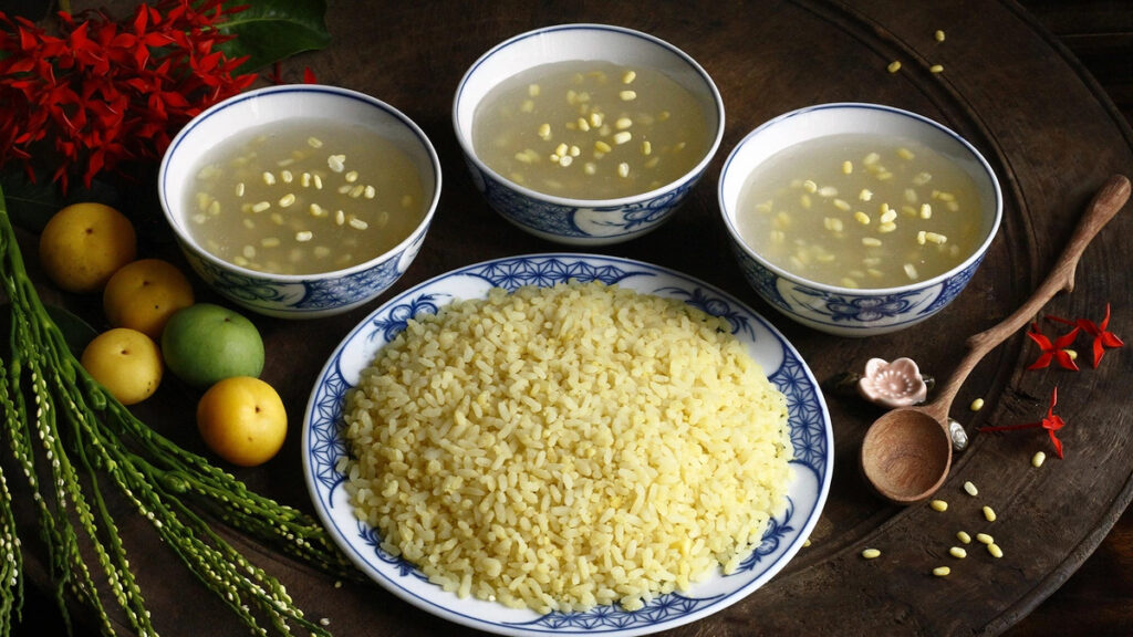Xôi vò chè hoa cau